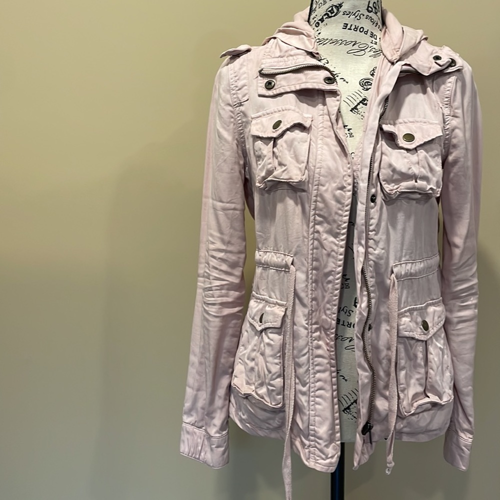 Design Lab Lord & Taylor Pink Zip Up Jacket, XS